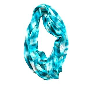 Calvin Klein Lightweight Teal White Infinity Scarf – Versatile Look